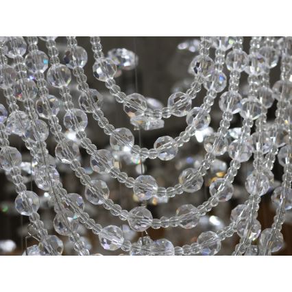 LED Crystal Ceiling Light MAJURO LED/30W/230V Ø 40 cm Polished Chrome + Remote Control