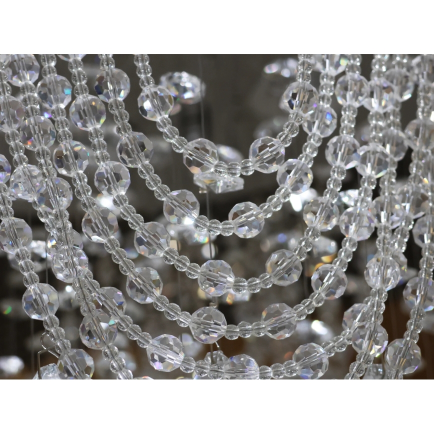 LED Crystal Ceiling Light MAJURO LED/30W/230V Ø 40 cm Polished Chrome + Remote Control