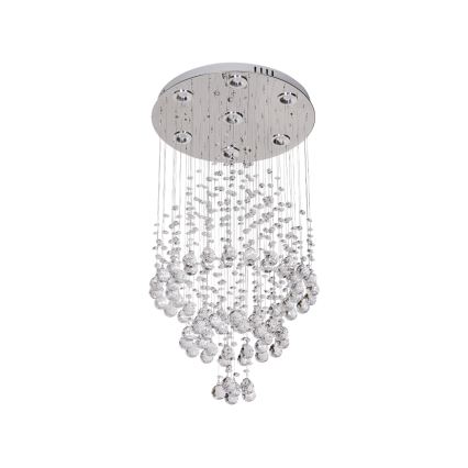 LED crystal ceiling light NAURU LED/24W/230V Ø 40 cm polished chrome + remote control