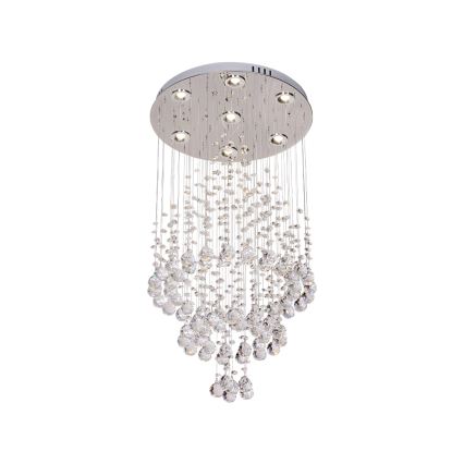 LED crystal ceiling light NAURU LED/24W/230V Ø 40 cm polished chrome + remote control