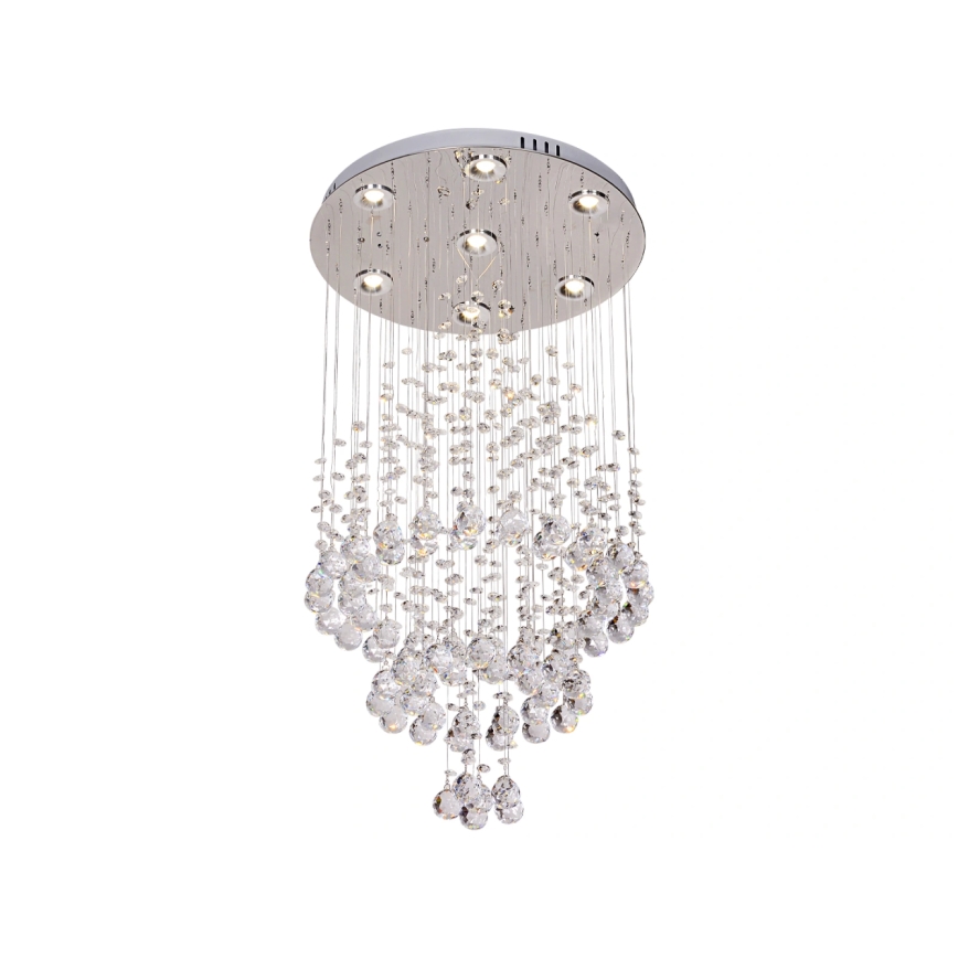 LED crystal ceiling light NAURU LED/24W/230V Ø 40 cm polished chrome + remote control