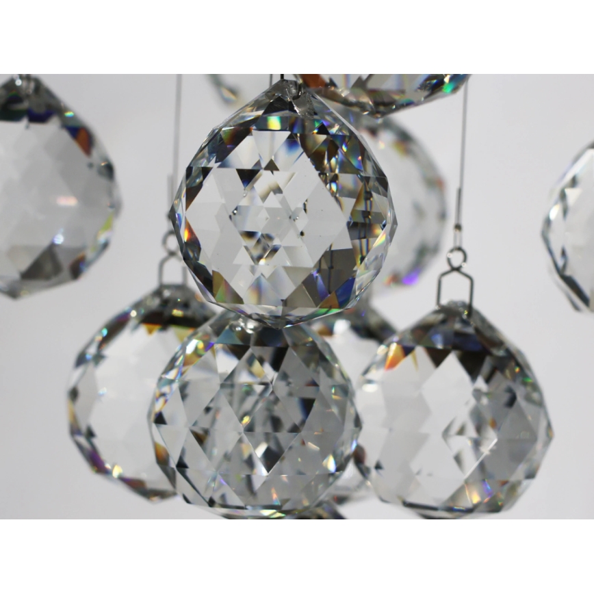 LED crystal ceiling light NAURU LED/24W/230V Ø 40 cm polished chrome + remote control