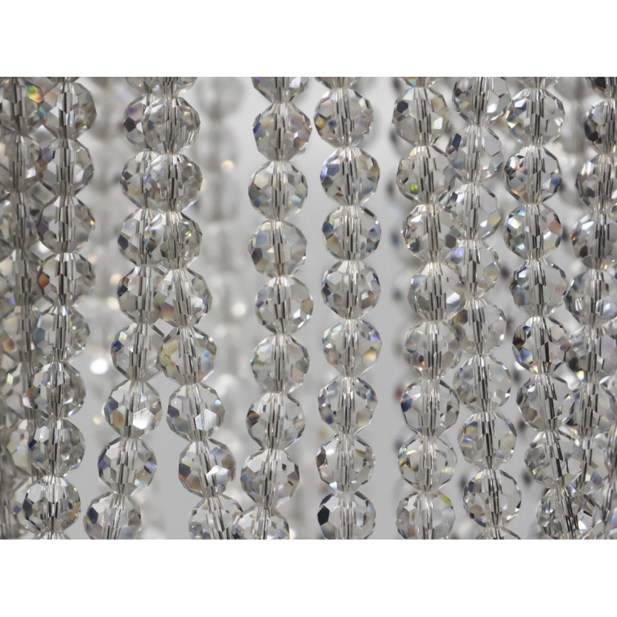 LED Crystal Ceiling Light NAURU LED/24W/230V Ø 45 cm Polished Chrome + Remote Control