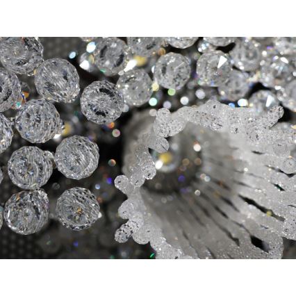 LED Crystal Ceiling Light NAURU LED/24W/230V Ø 45 cm Polished Chrome + Remote Control
