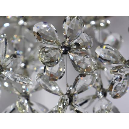 LED Crystal Ceiling Light SAMOA LED/30W/230V Ø 40 cm Polished Chrome + Remote Control