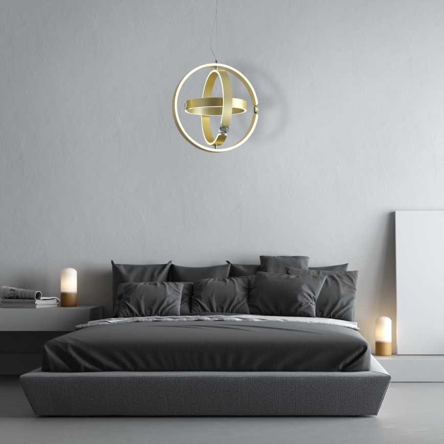 LED Crystal chandelier on a string SIRIUS LED/80W/230V