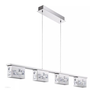 LED Crystal chandelier on a string TRESANA 4xLED/5,8W/230V