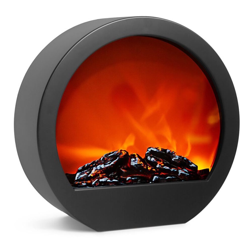 LED Decoration 7xLED/230V/4xAA fireplace