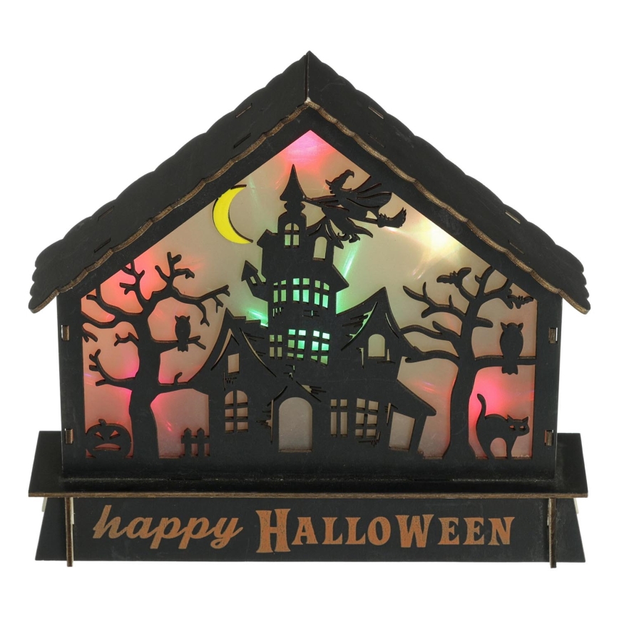 LED Decoration HALLOWEEN LED/2xAA/multicolor haunted house