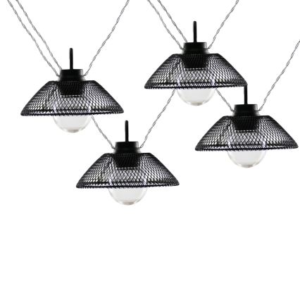 LED Decorative chain ASTRA 10xLED/2xAA 2,1 m black