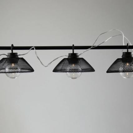 LED Decorative chain ASTRA 10xLED/2xAA 2,1 m black