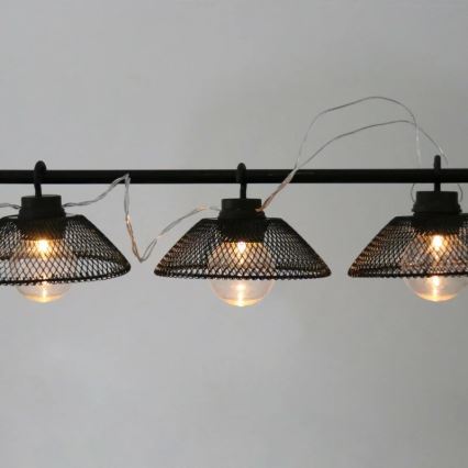 LED Decorative chain ASTRA 10xLED/2xAA 2,1 m black