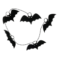 LED Decorative chain HALLOWEEN 10xLED/2xAA/warm white 1,3m bats