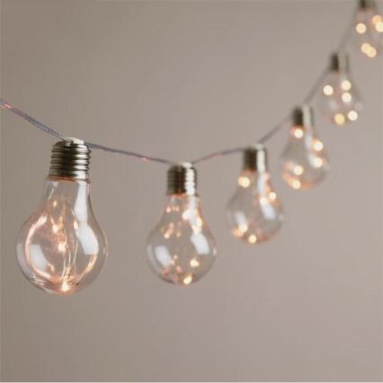 LED Decorative chain SMOLDER 2,1 m 10xLED/2xAA