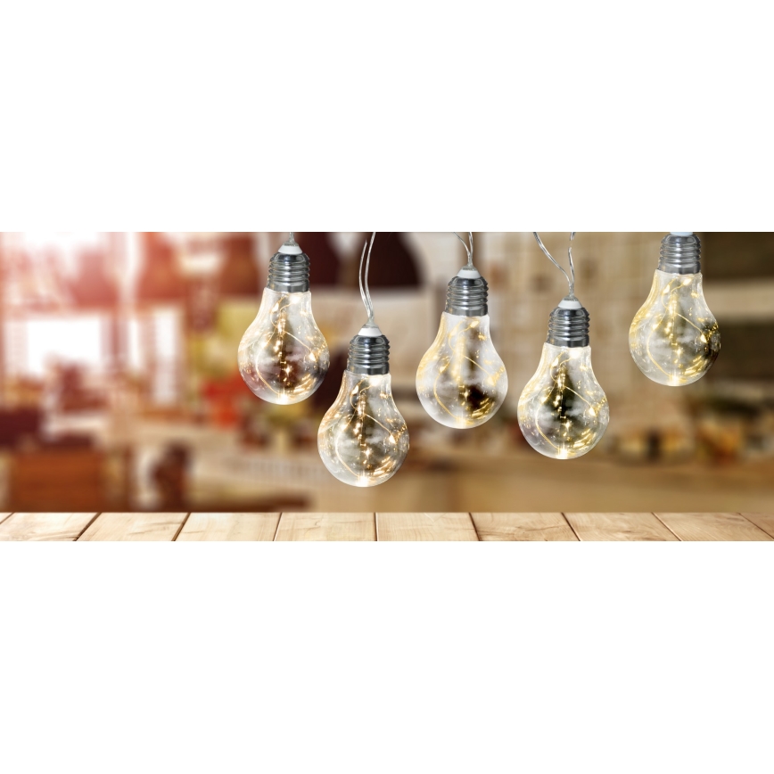 LED Decorative chain SMOLDER 2,1 m 10xLED/2xAA