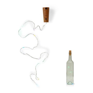 LED Decorative chain with a bottle stopper 8xLED/3xLR44 IP44 0,798m