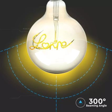 LED Decorative light bulb FILAMENT G125 E27/5W/230V 2200K