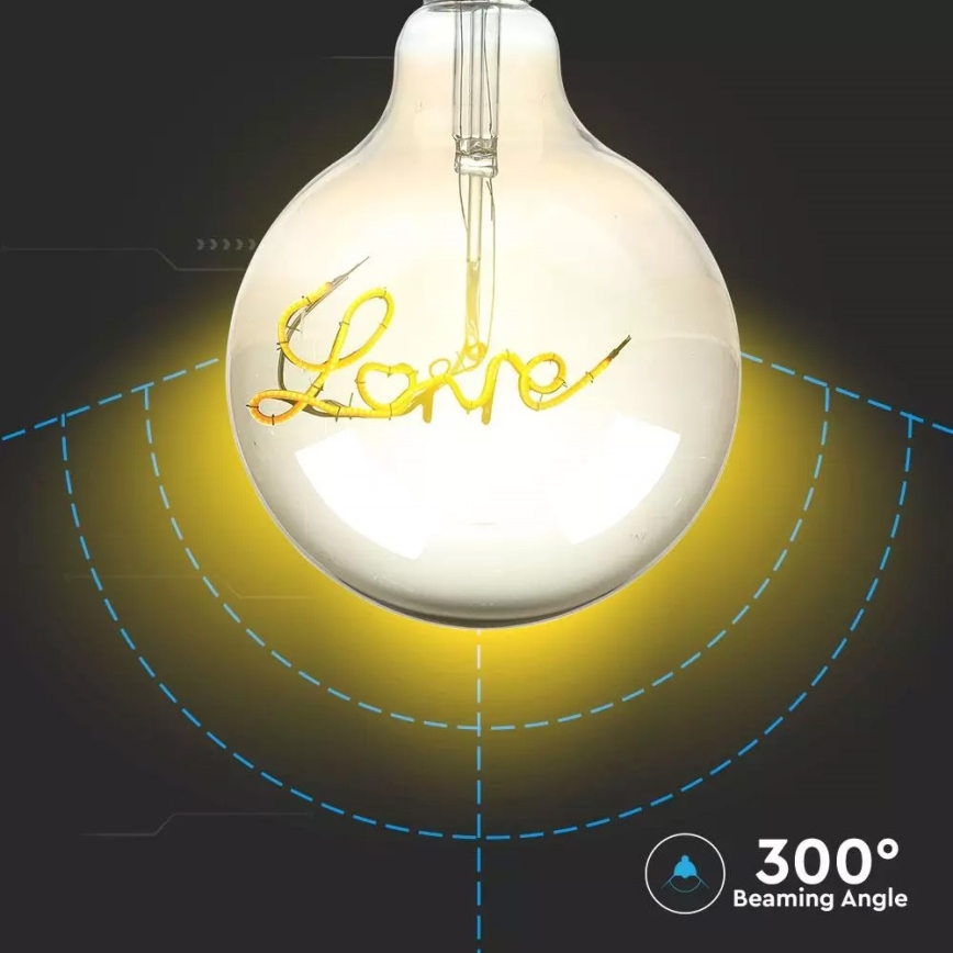 LED Decorative light bulb FILAMENT G125 E27/5W/230V 2200K