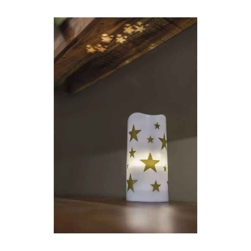 LED Decorative projector LED/3xAAA stars warm white