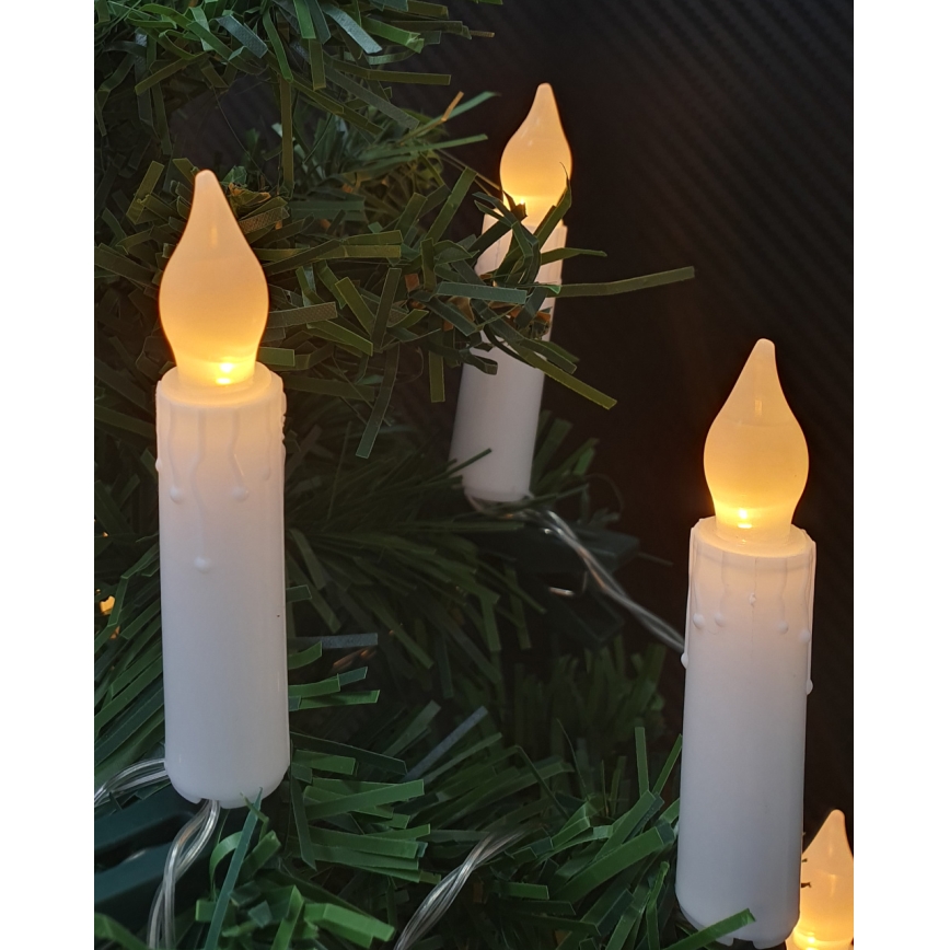 LED decorative string lights 10xLED/2xAA 1,65 m warm white candle lights