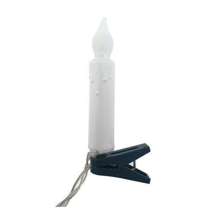 LED decorative string lights 10xLED/2xAA 1,65 m warm white candle lights