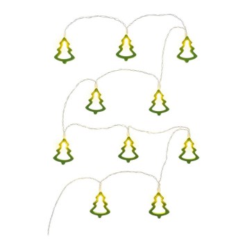 LED Decorative String Lights 10xLED/2xAA 1.6m Warm White