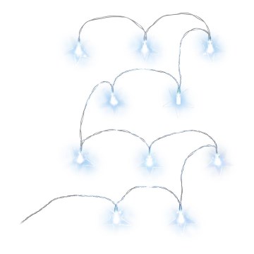 LED Decorative String Lights 10xLED/2xAA 1.8m Cool White