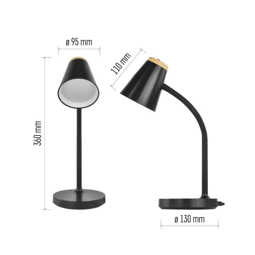 LED Desk Lamp TARA LED/4.5W/230V 4000K Black