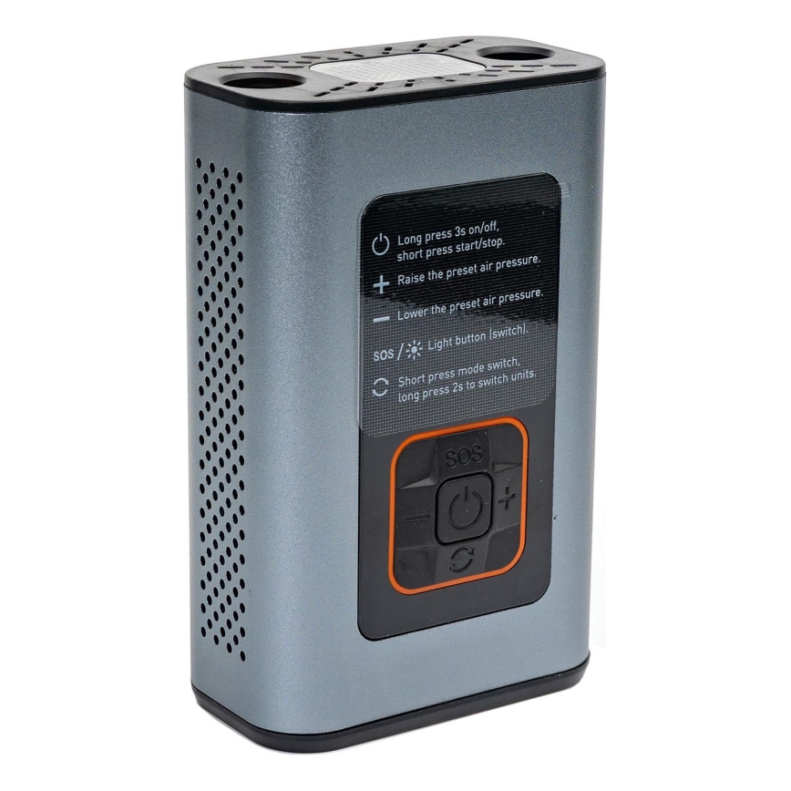 LED Digital pocket compressor 3in1 4000 mAh 5W black