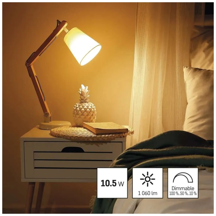 LED Dimmable A60 Bulb E27/10,5W/230V 2700K