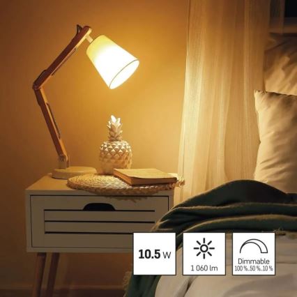 LED Dimmable A60 Bulb E27/10.5W/230V 2700K