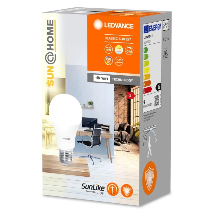LED Dimmable antibacterial bulb A40 E27/9W/230V Wi-Fi - Ledvance