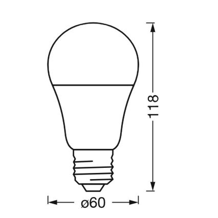 LED Dimmable antibacterial bulb A40 E27/9W/230V Wi-Fi - Ledvance