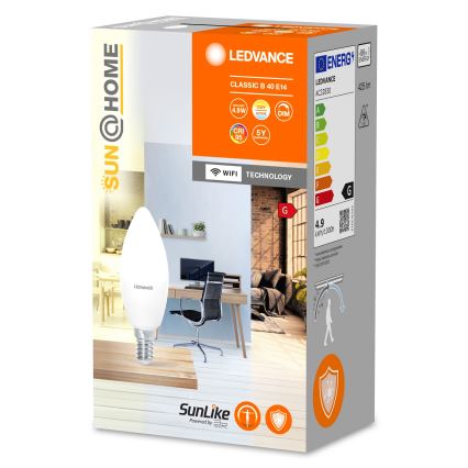 LED Dimmable antibacterial bulb B40 E14/4,9W/230V Wi-Fi - Ledvance