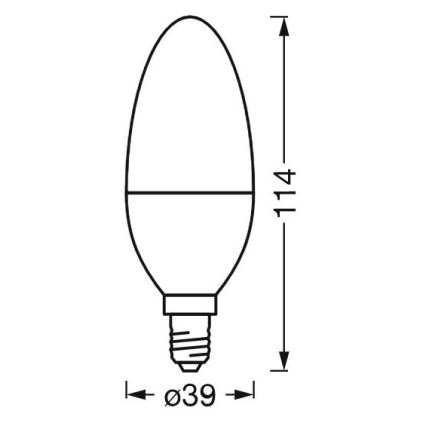 LED Dimmable antibacterial bulb B40 E14/4,9W/230V Wi-Fi - Ledvance