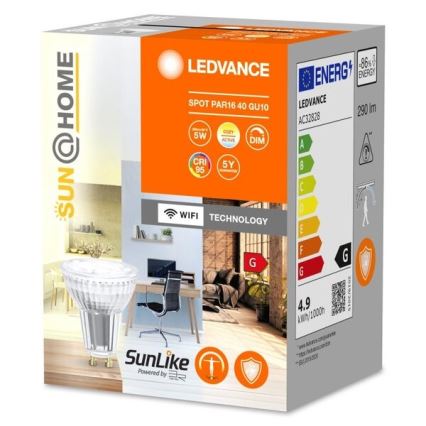 LED Dimmable antibacterial bulb PAR16 GU10/4,9W/230V Wi-Fi - Ledvance
