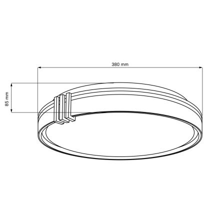 LED Dimmable bathroom ceiling light ARLETTA LED/48W/230V d. 38 cm 3000-6000K IP44 + remote control