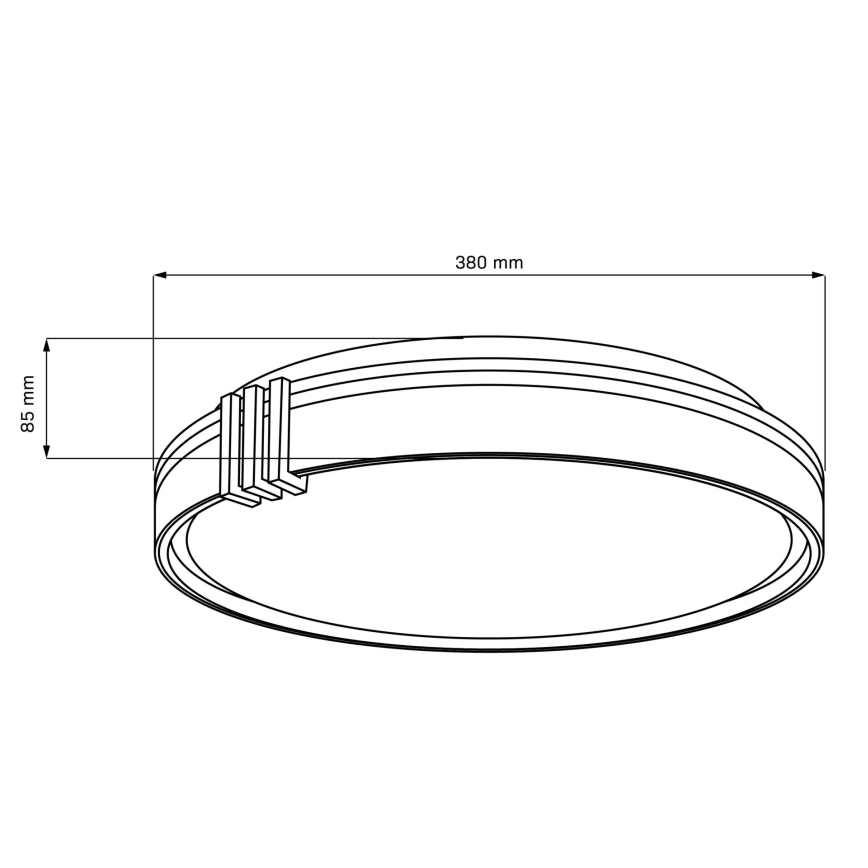 LED Dimmable bathroom ceiling light ARLETTA LED/48W/230V d. 38 cm 3000-6000K IP44 + remote control