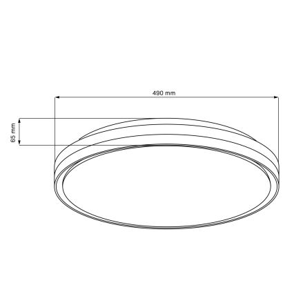 LED Dimmable bathroom ceiling light CASSANDRA LED/72W/230V d. 49 cm 3000-6000K IP44 + remote control
