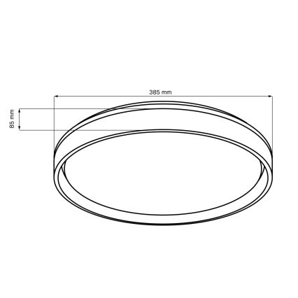 LED Dimmable bathroom ceiling light ELIZA LED/48W/230V d. 38,5 cm 3000-6000K IP44 + remote control