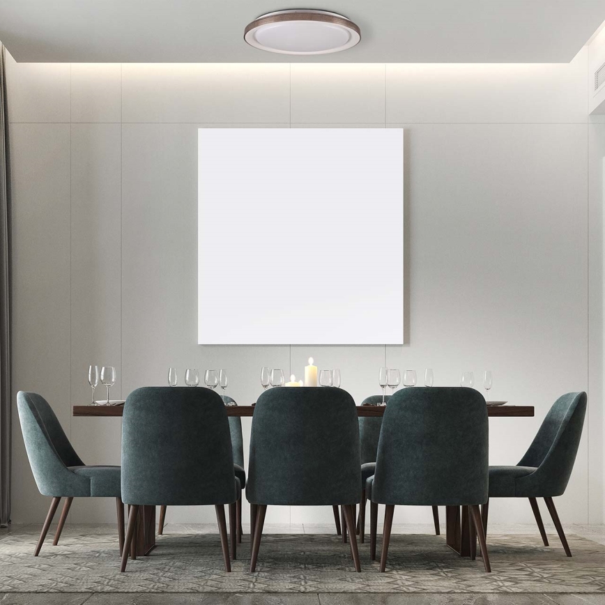 LED Dimmable bathroom ceiling light GRAŻYNA LED/72W/230V 3000-6000K d. 51 cm IP44 grey + remote control