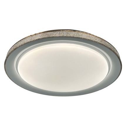 LED Dimmable bathroom ceiling light GRAŻYNA LED/72W/230V 3000-6000K d. 51 cm IP44 grey + remote control