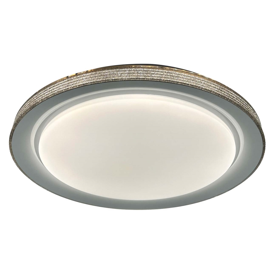 LED Dimmable bathroom ceiling light GRAŻYNA LED/72W/230V 3000-6000K d. 51 cm IP44 grey + remote control