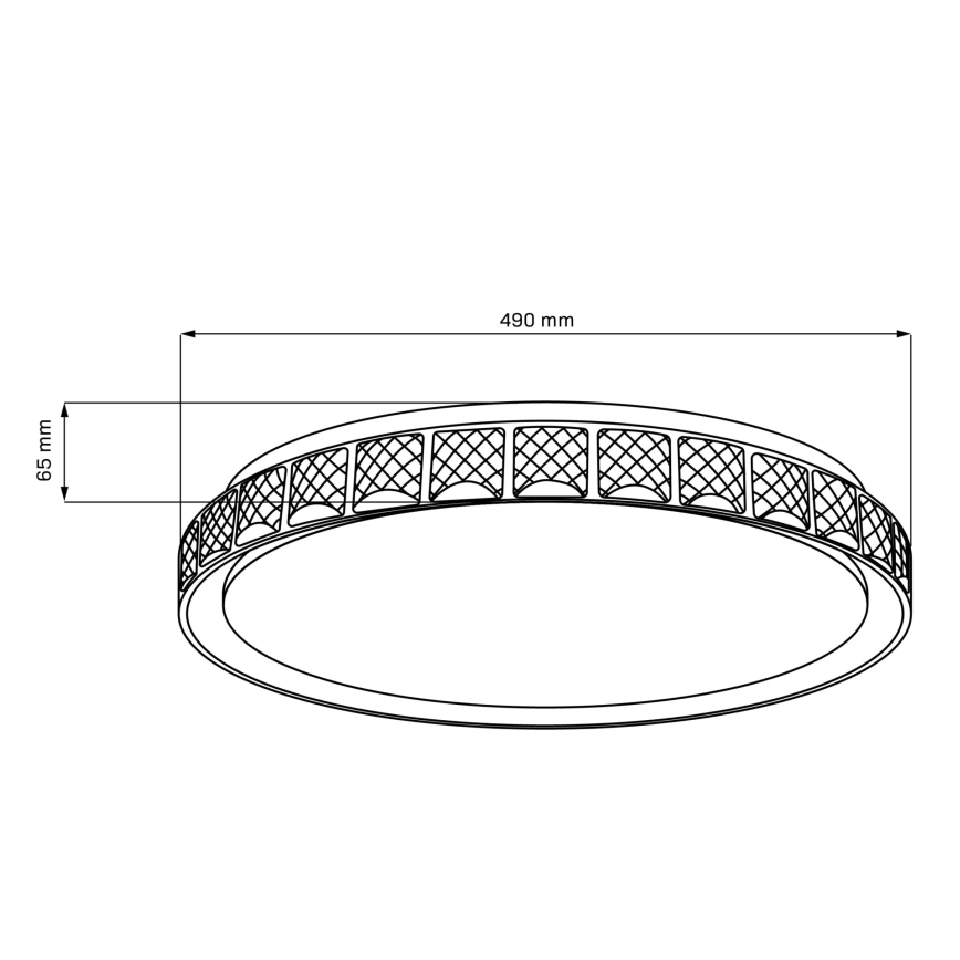 LED Dimmable bathroom ceiling light NINA LED/72W/230V d. 49 cm 3000-6000K IP44 + remote control