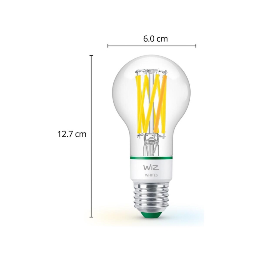 LED Dimmable bulb A60 E27/4,3W/230V 2700-4000K CRI 90 Wi-Fi - WiZ