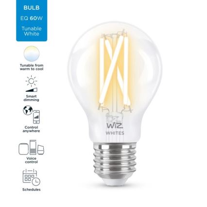LED Dimmable bulb FILAMENT A60 E27/6,7W/230V 2700-6500K CRI 90 Wi-Fi - WiZ