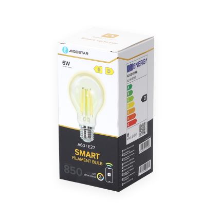LED Dimmable bulb A60 E27/6W/230V 2700-6500K Wi-Fi - Aigostar