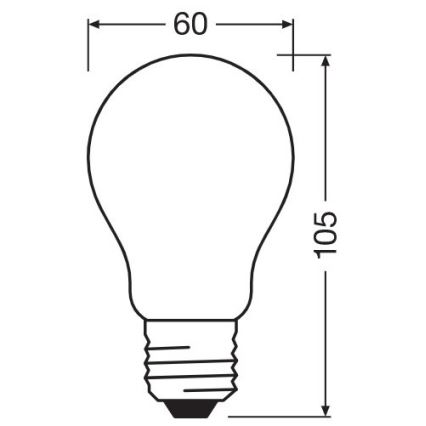 LED Dimmable bulb A60 E27/7W/230V 2700K - Osram