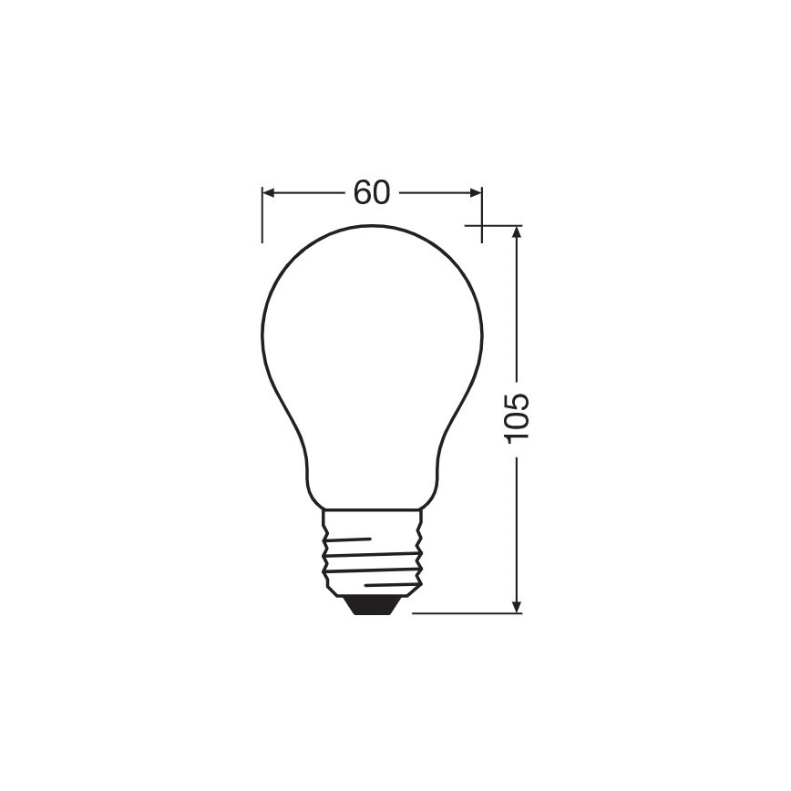 LED Dimmable bulb A60 E27/7W/230V 2700K - Osram