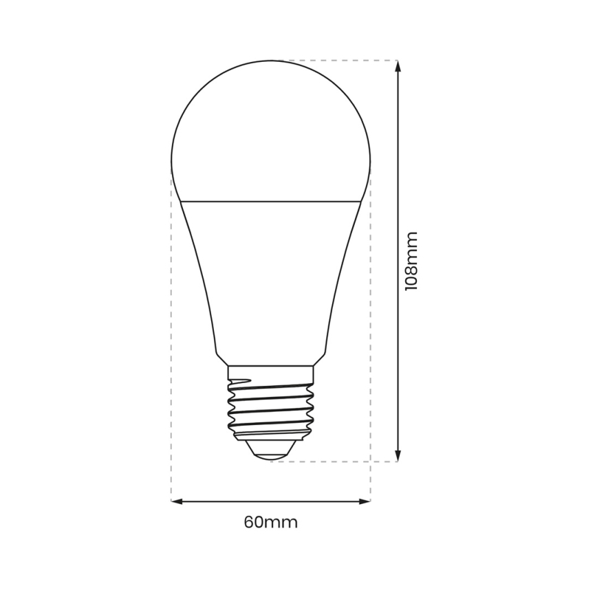 LED Dimmable bulb A60 E27/9W/230V 4000K